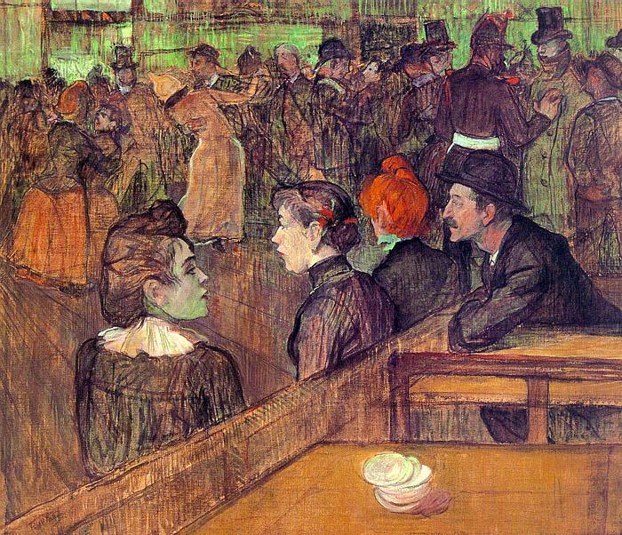  Henri  Toulouse-Lautrec At the Moulin de la Galette France oil painting art